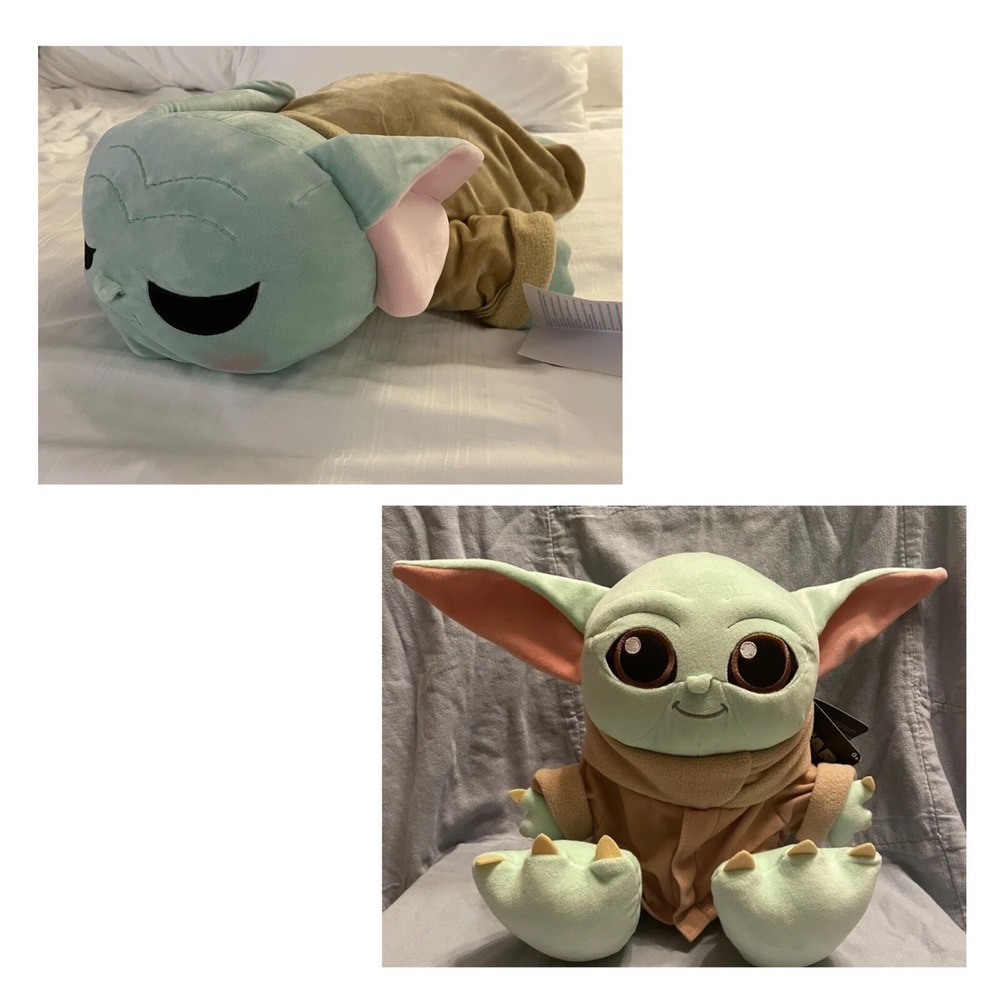 NEW Walt Disney Star Wars Mandalorian Grogu Cuddleez 23" & Big Feet 10" Plush